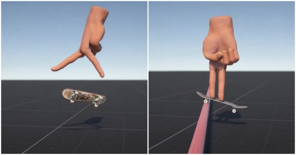 Animasi tangan fingerboard